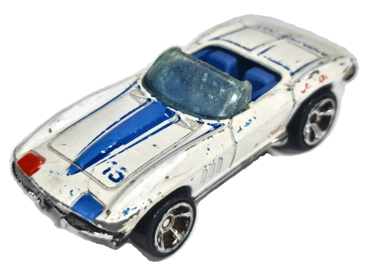 '65 CORVETTE, Hot Wheels 1999, Die cast E24, Biały, 1:64, Resoraki