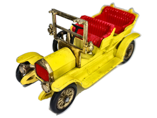 1907 Peugeot Matchbox '70 Żółty 1:32 Made in England Renaulac Museum