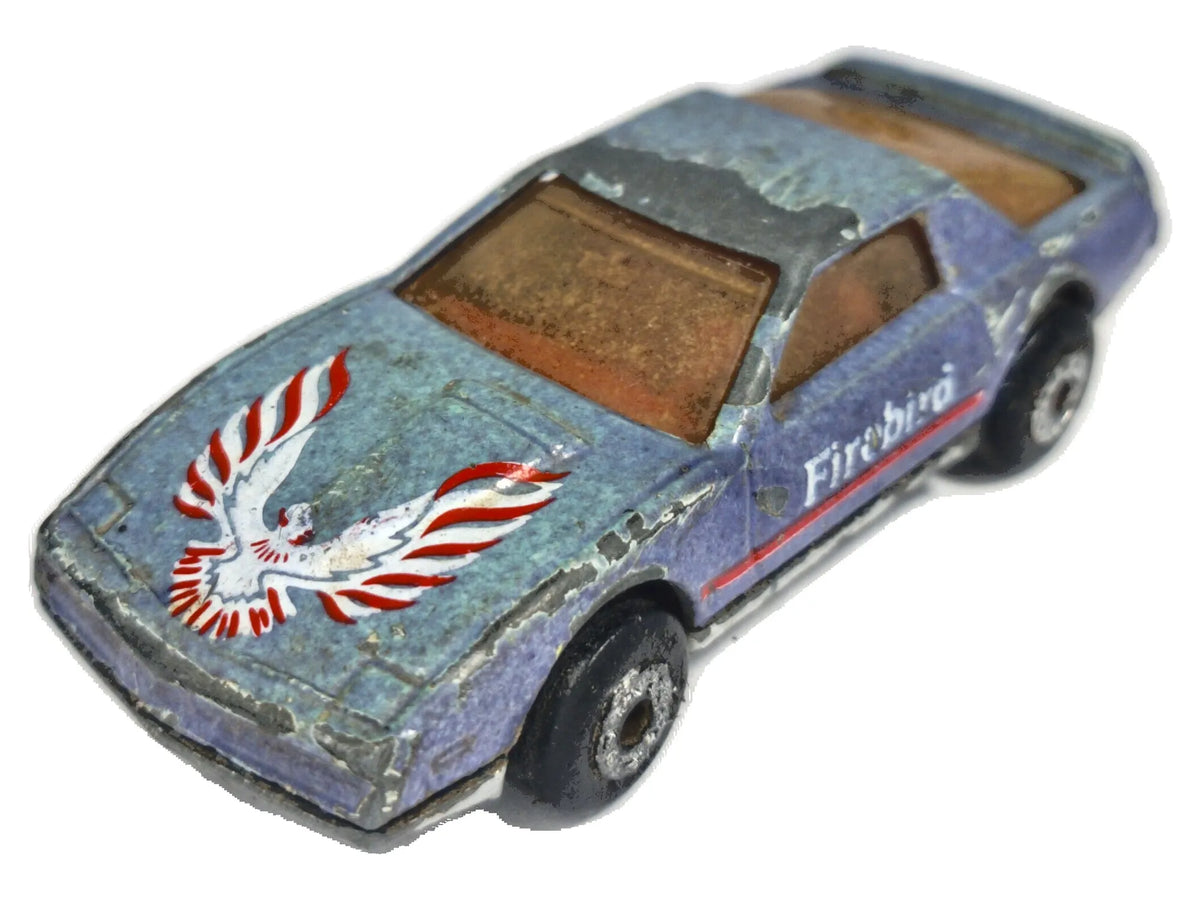 PONTIAC FIREBIRD SE, Matchbox 1982, Die cast, Szaroniebieski 1:64, Resoraki