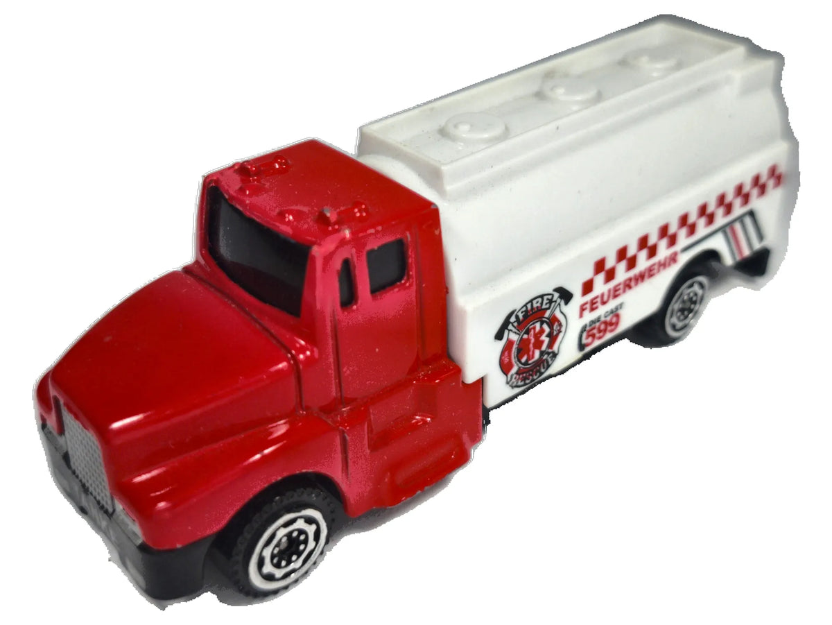 CYSTERNA STRAŻACKA, FUERWEHR DIE CAST 599, Czerwony, 1:87, Resoraki