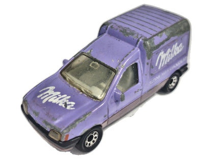 FORD COURIER, Milka, Matchbox 1991, Vintage Model, Fioletowy 1:64, Resoraki