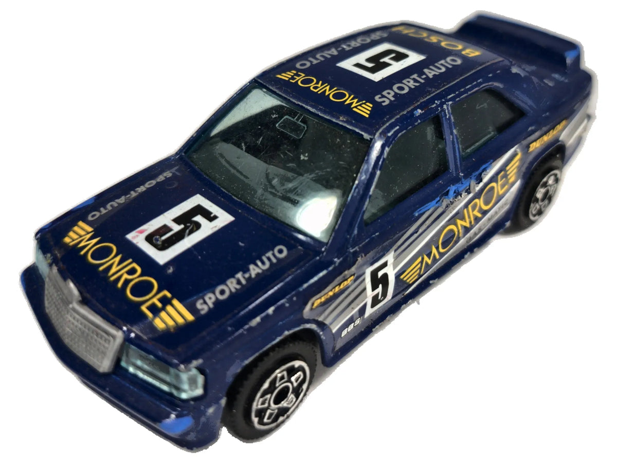 MERCEDES 190 E MONROE #5 Bburago Made in Italy Niebieski 1:43