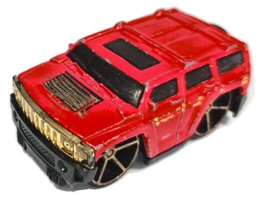 Hummer H2 Maisto Tooned 1:74 Luzak Czerwony