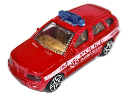 BMW 3 SERIES TOURING – POLICE, Unbranded 2003, Die cast, Czerwony, 1:68