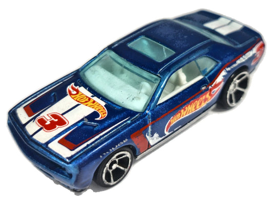 '08 DODGE CHALLENGER, Hot Wheels 2010, Die cast, Niebieski, 1:64, Resoraki