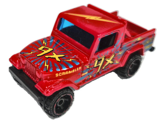 Jeep Scrambler Hot Wheels 1998 1:64 Pickup Luzak Czerwony