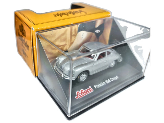 Porsche 356 Coupé Schuco Srebrny 1:87 Schöfferhofer Weizen
