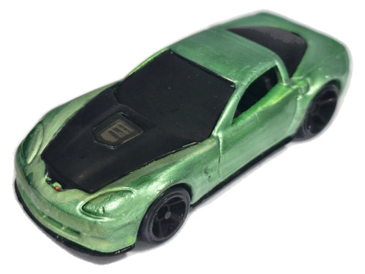 '09 CORVETTE ZR1, Custom, Hot Wheels, Die cast C01, Zielony, 1:64, Resoraki
