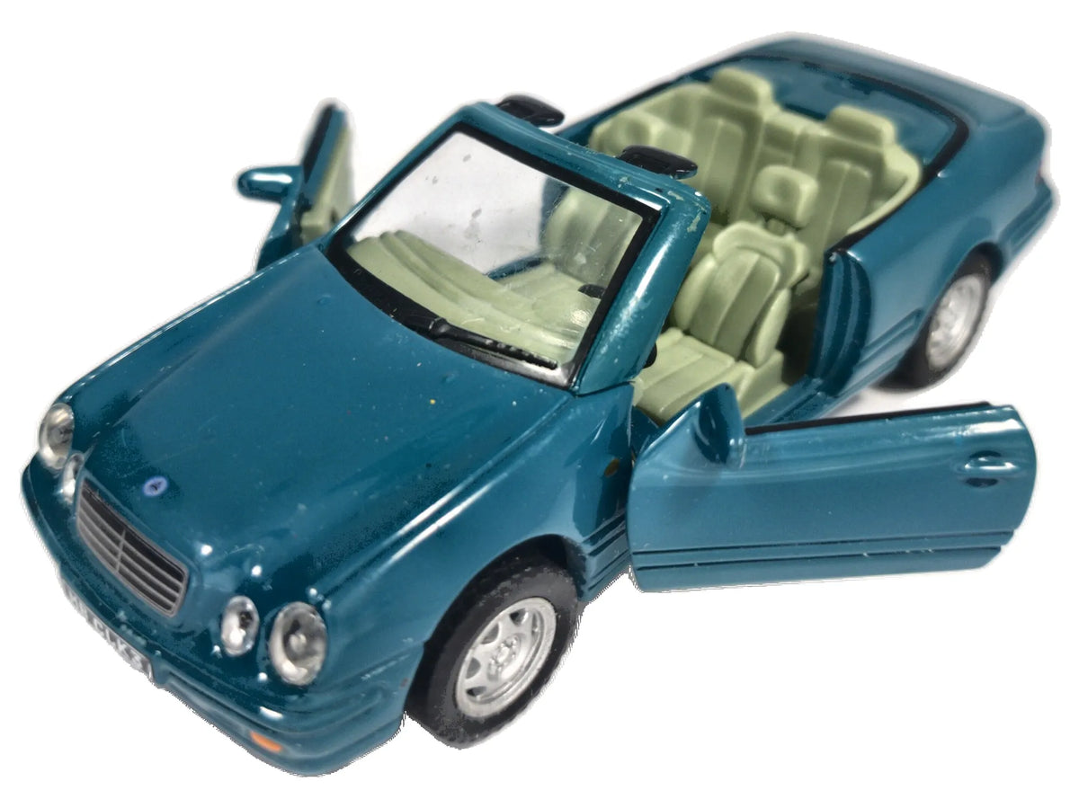 MERCEDES BENZ CLK CABRIO, Hongwell ok 2005, Die cast, Zielony 1:40 Resoraki