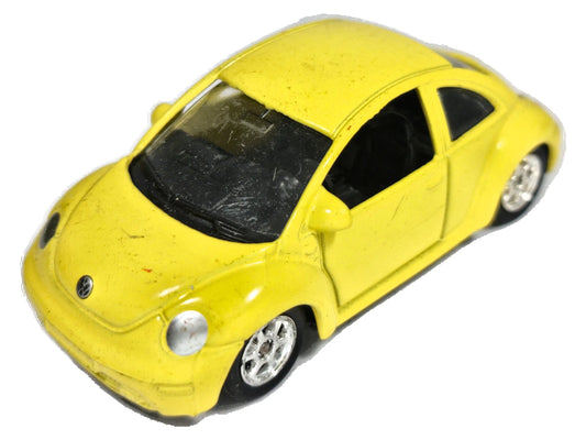 VOLKSWAGEN NEW BEETLE, Welly, Die cast NO.52061, Żółty, 1:52, Resoraki