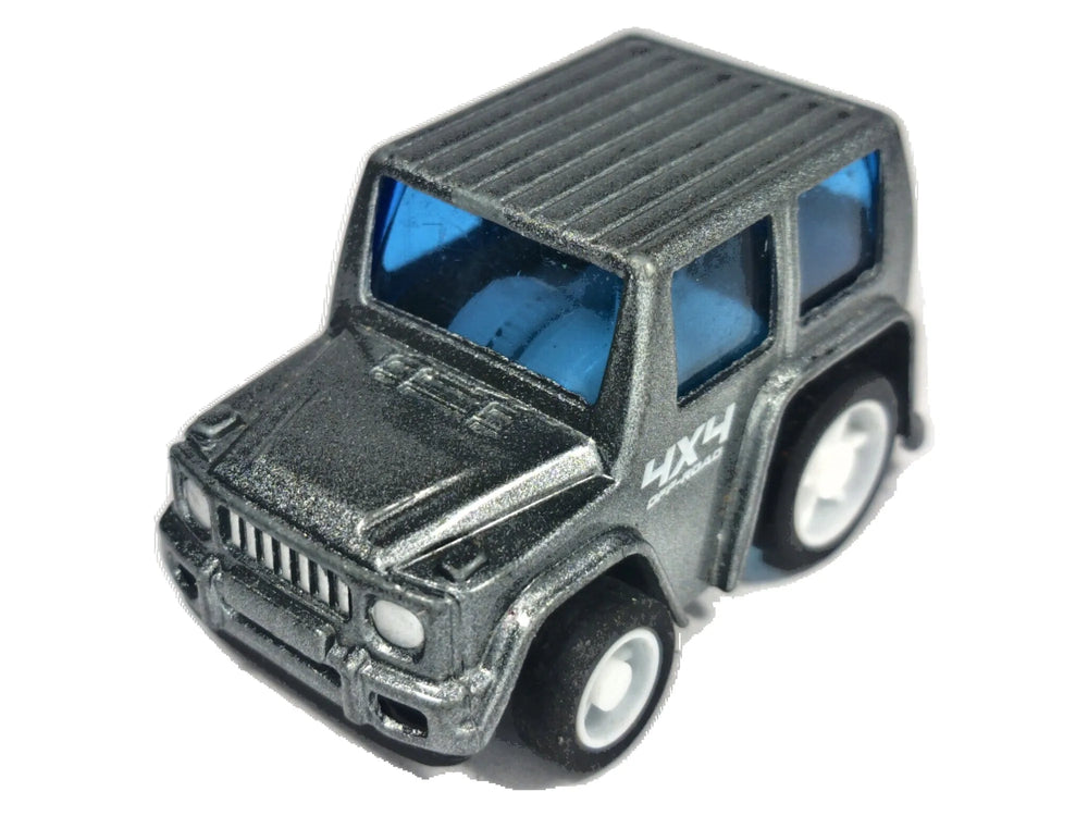 SUZUKI JIMNY MINI-CAR 4X4 OFF-ROAD, Die cast, Srebrny, 1:64, Resoraki