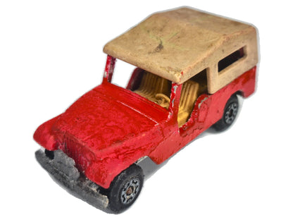 JEEP CJ6 z 1977 r, Matchbox, Made in England, Die cast No.53, Czerwony 1:64