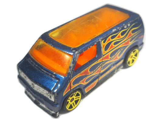 CUSTOM '77 DODGE VAN, Hot Wheels 2007, Die cast DCC Niebieski 1:64 Resoraki