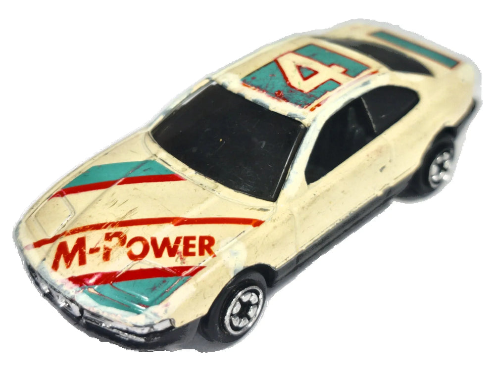 Jak BMW 850i Seria E31, M-Power #4, Die cast NO.804, Kremowy 1:64, Resoraki
