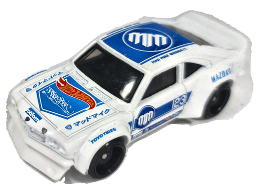 Mazda Rx-3 Hot Wheels 2021 1:64 TOYO TIRES Luzak Biały