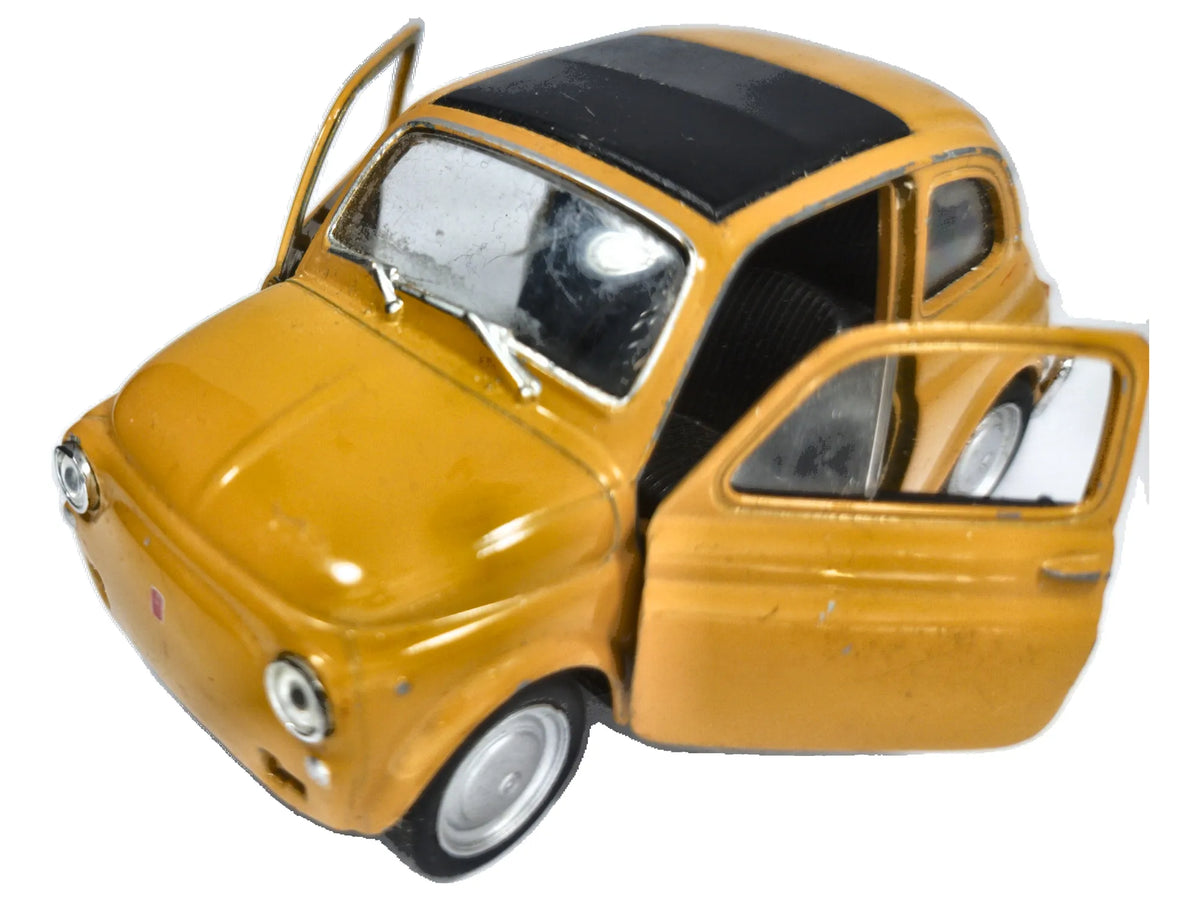 Fiat Nuova 500 Welly Musztardowy 1:22