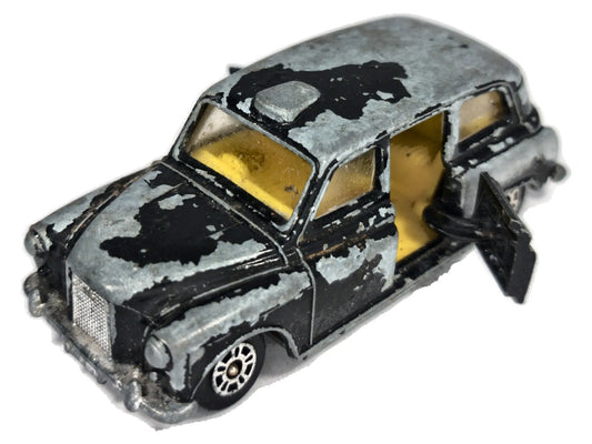 LONDON TAXI Corgi '7p Srebrny 1:53 Made in Gt Britain 2xMetal