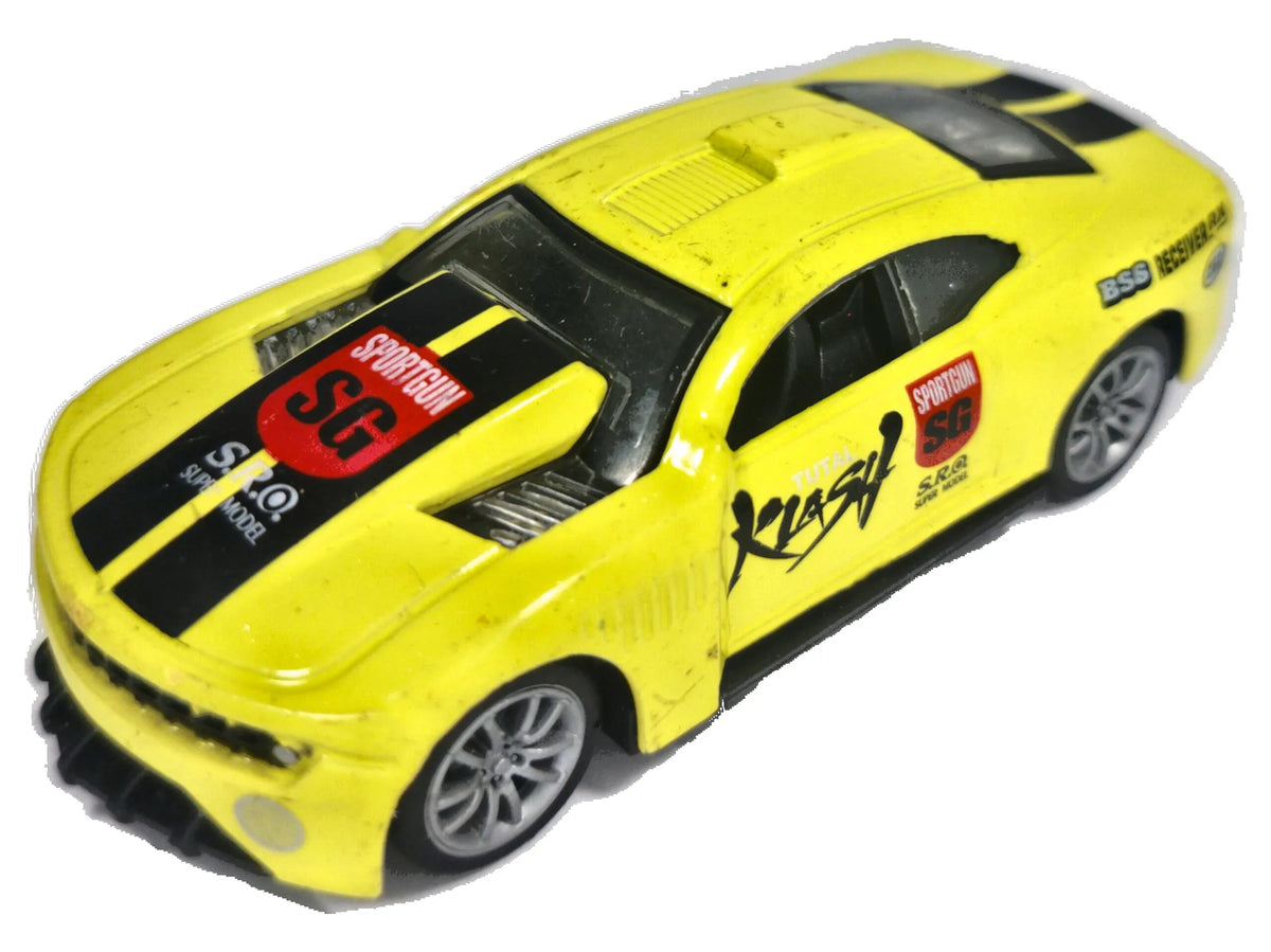 Jak CHEVROLET CAMARO, Klasch Sportgun SG, Die cast, Żółty, 1:55, Resoraki