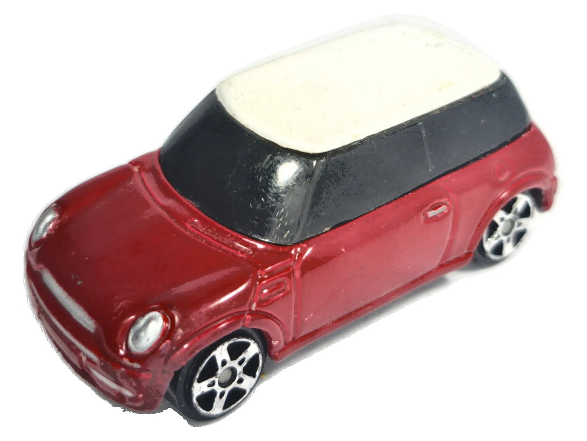 MINI COOPER, Maisto, Die cast, Biały i Bordowy, 1:64, Resoraki