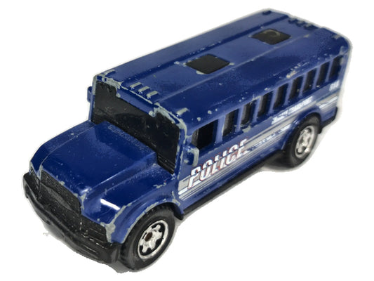 2004 School Bus Matchbox 2003 1:64 Autobus POLICE Luzak Niebieski Policja