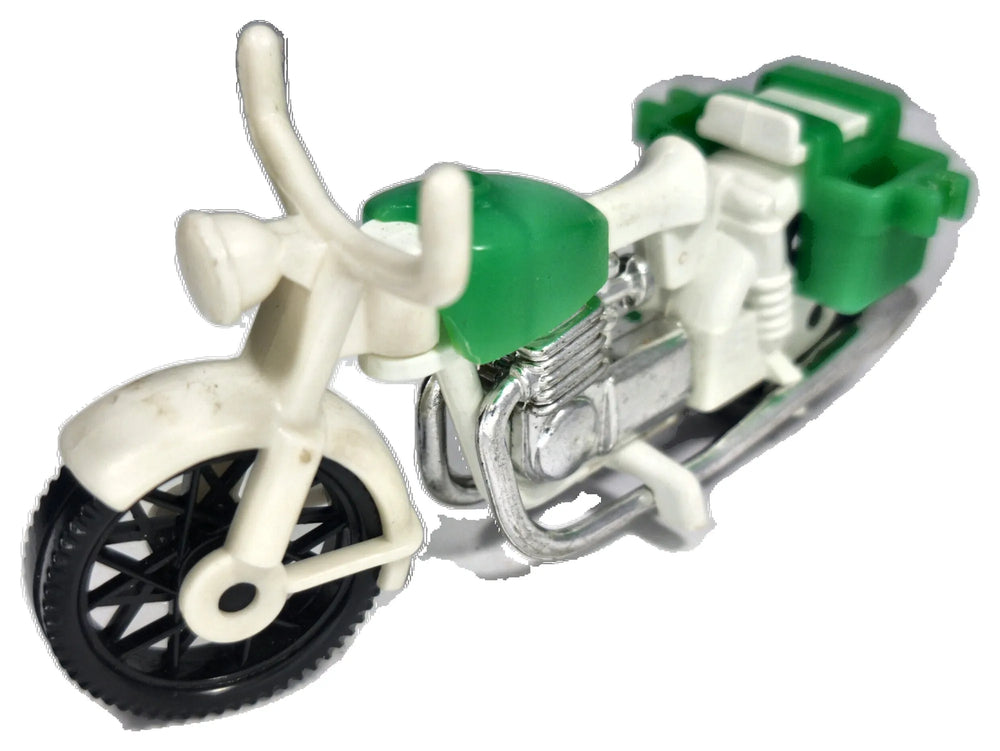 MOTOCYKL TURYSTYCZNY Z KUFRAMI POLICJA Playmobil 1983 Biały 1:18