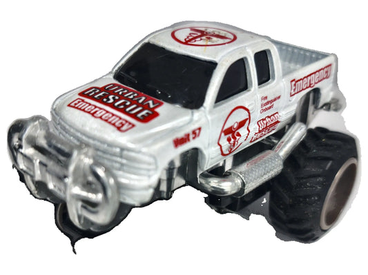 URBAN RESCUE / EMERGENCY MONSTER TRUCK, Maisto Die cast Biały 1:50 Resoraki