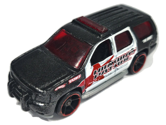 '07 CHEVY TAHOE POLICE, The Chief, Hot Wheels 2010 Die cast COE Czarny 1:64