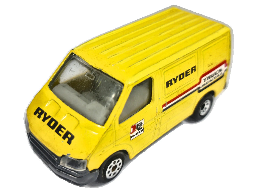 FORD TRANSIT, Matchbox 1986, Die cast, Żółty, 1:54, Resoraki