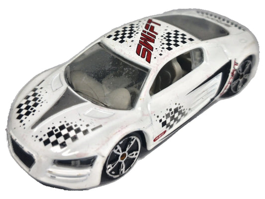 Jak AUDI R8 COUPE, SWIFT SPORT, Die cast, Biały, 1:64, Resoraki