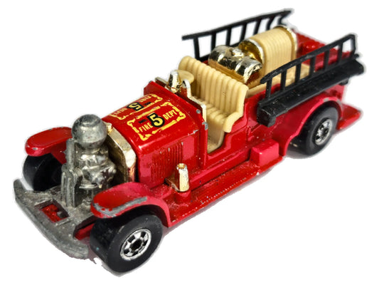 OLD NUMBER 5 Straż pożarna Hot Wheels 1980 Czerwony 1:64
