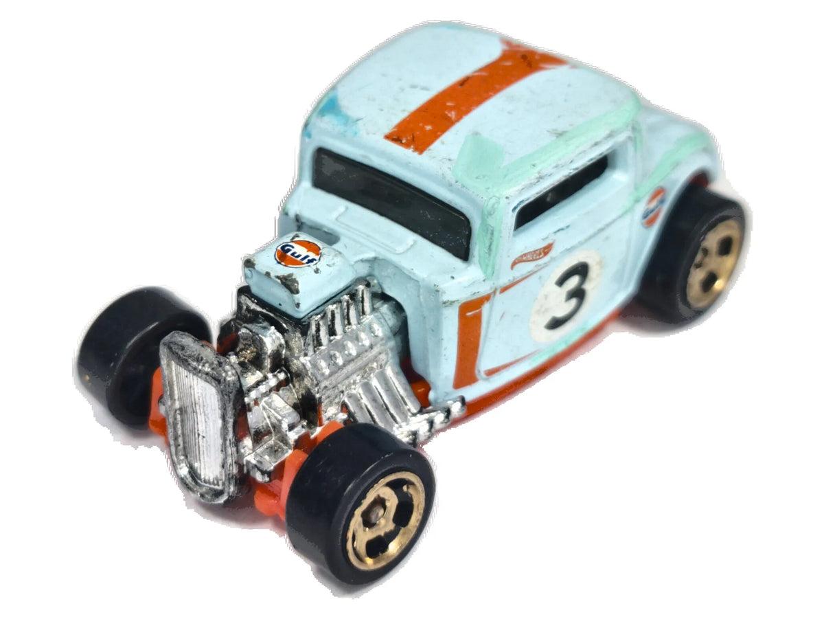 '32 FORD, GULF, Hot Wheels 1997-2016, Die cast DTX64 Błękitny 1:64 Resoraki