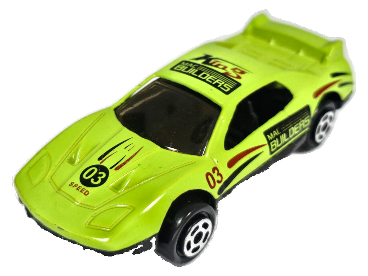 SAMOCHÓD SPORTOWY MAC BUILDERS #03 Unbranded Limonkowy 1:64