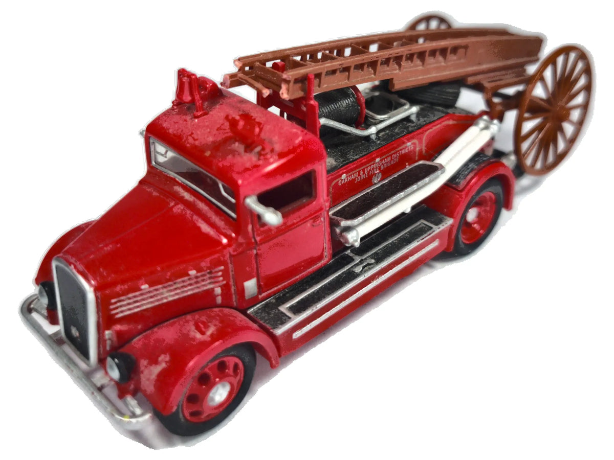 1938 DENNIS LIGHT FOUR, AmerCom 1938, Die cast, Czerwony, 1:64, Resoraki