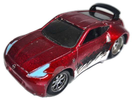 2009 NISSAN 370Z, Maisto 2009, Die cast 1040 Bordowy metalik 1:55, Resoraki