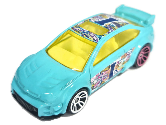 '08 FORD FOCUS, HW Art Cars, Hot Wheels 2017, Die cast 18651 Niebieski 1:64