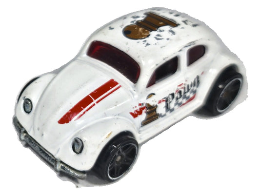 Volkswagen Beetle Hot Wheels 1988-2018 Checkmate 1:64 Garbus Biały 2xMetal