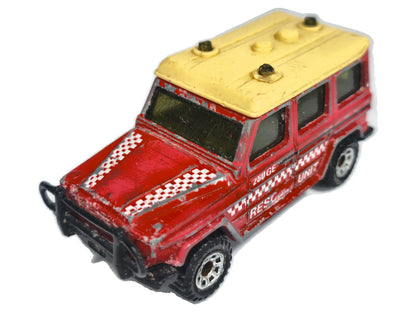 MERCEDES-BENZ 280 GE RESCUE UNIT, Matchbox 1984, Die cast, Czerwony, 1:50
