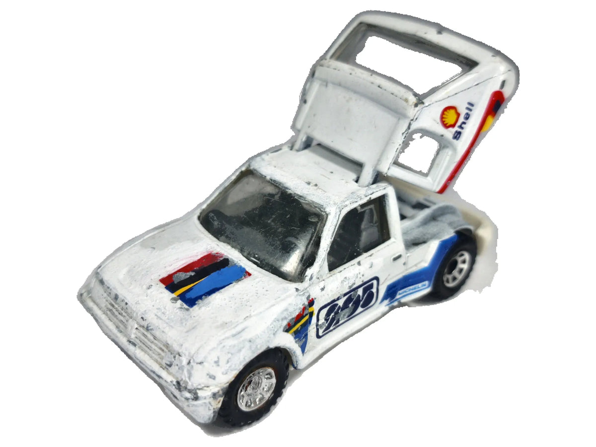 PEUGEOT 205 TURBO 16, Shell, Matchbox 1984, Die cast, Biały, 1:55, Resoraki