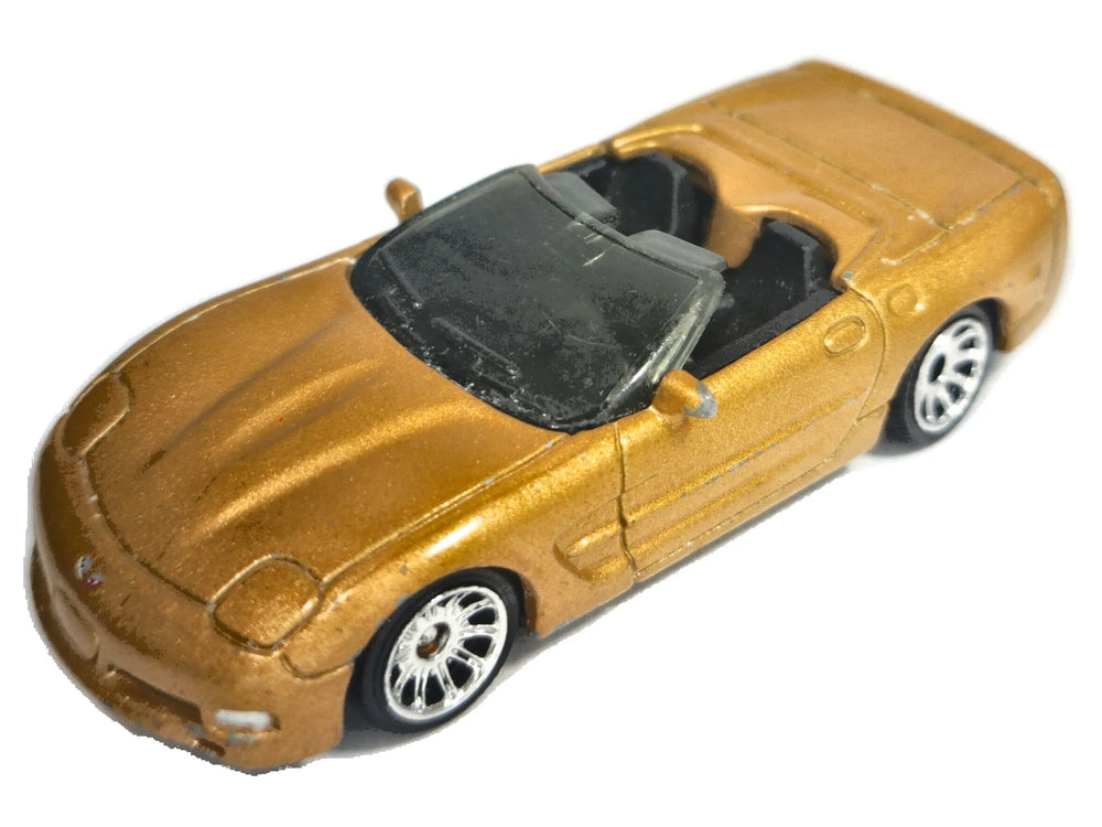 2000 CORVETTE CABRIO, Matchbox 2000, Die cast, Złoty, 1:64, Resoraki