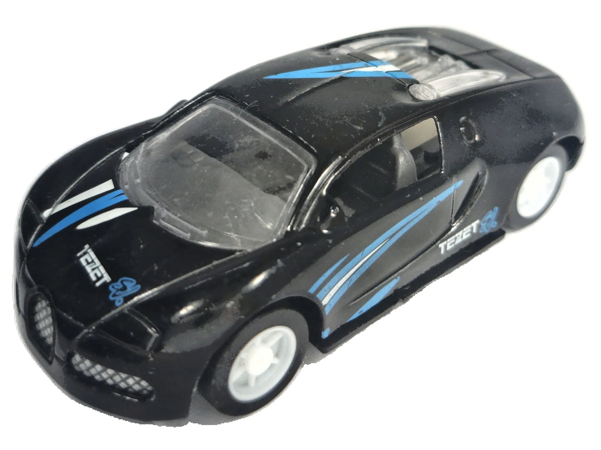 Jak Bugatti Veyron, SV. TEZET, Die cast, Czarny, 1:64, Resoraki
