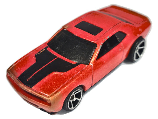 '08 DODGE CHALLENGER SRT8, Hot Wheels 2007 Die cast, Czerwony 1:64 Resoraki