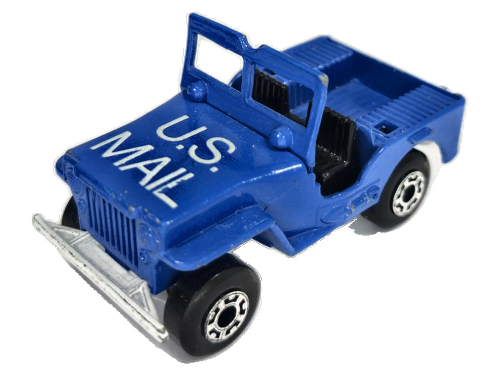 Sleet-N-Snow Matchbox 1976 Niebieski 1:64 Made in England Jeep U.S. MAIL