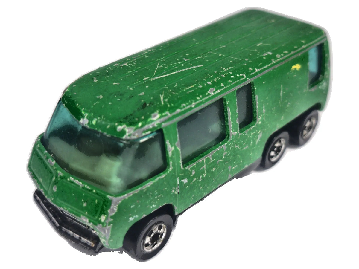 GMC MOTOR HOME, Hot Wheels 1977, Vintage Die cast, Zielony, 1:64, Resoraki