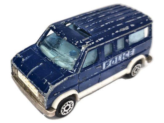 Fourgon Police Majorette 1:64 Van Luzak Niebieski Policja 2xMetal