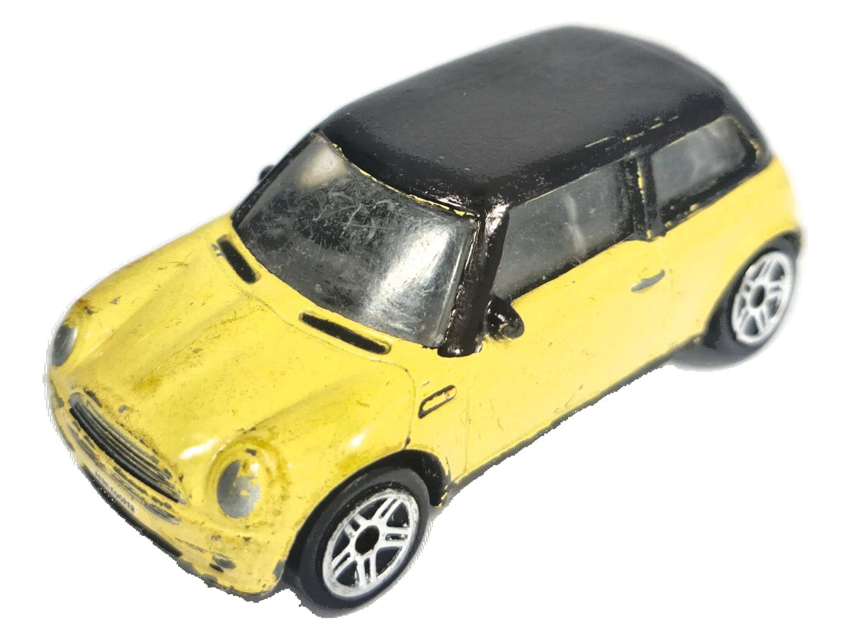 BMW NEW MINI, Realtoy, Die cast, Żółty i Czarny, 1:56, Resoraki