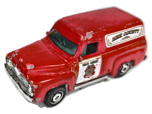 Ford F-100 Panel Delivery-1955 Matchbox 1:43 Fire Chief Czerwony