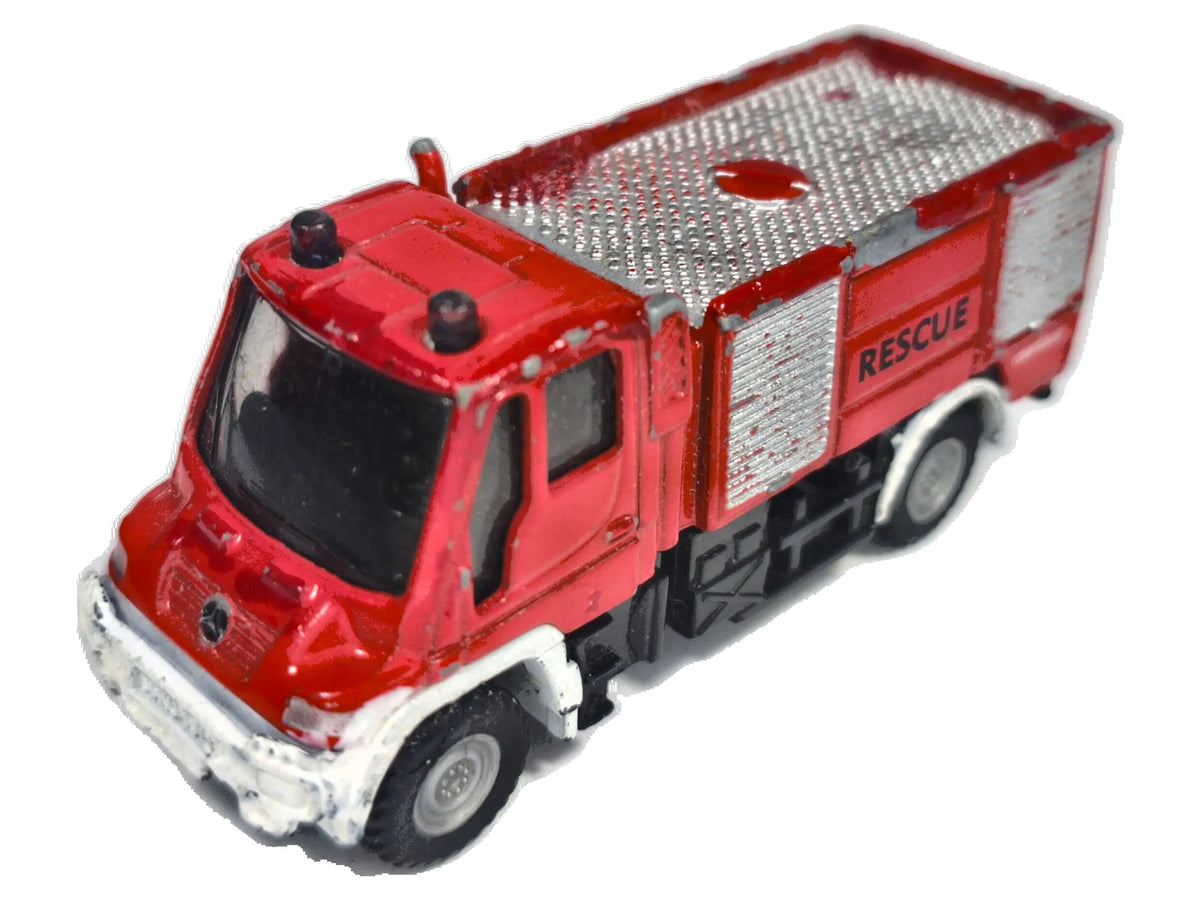 MERCEDES UNIMOG RESCUE TRUCK, Siku, Die cast 1050, Czerwony, 1:87, Resoraki