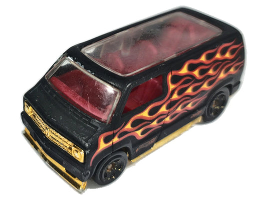 Custom '77 Dodge Van Hot Wheels 2007 1:64 Van Luzak Czarny