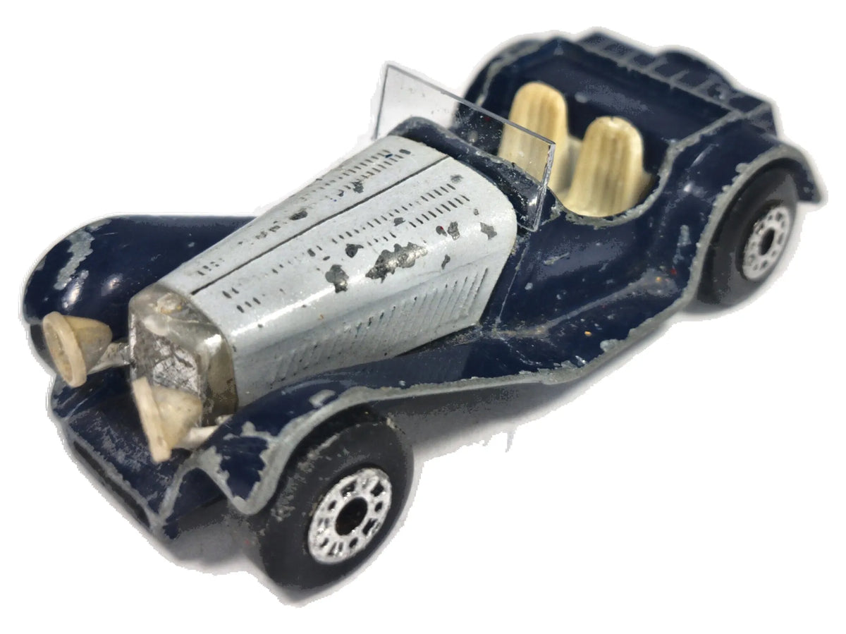 SS 100 JAGUAR, Matchbox Toys 1982, Vintage Die cast Niebieski 1:64 Resoraki