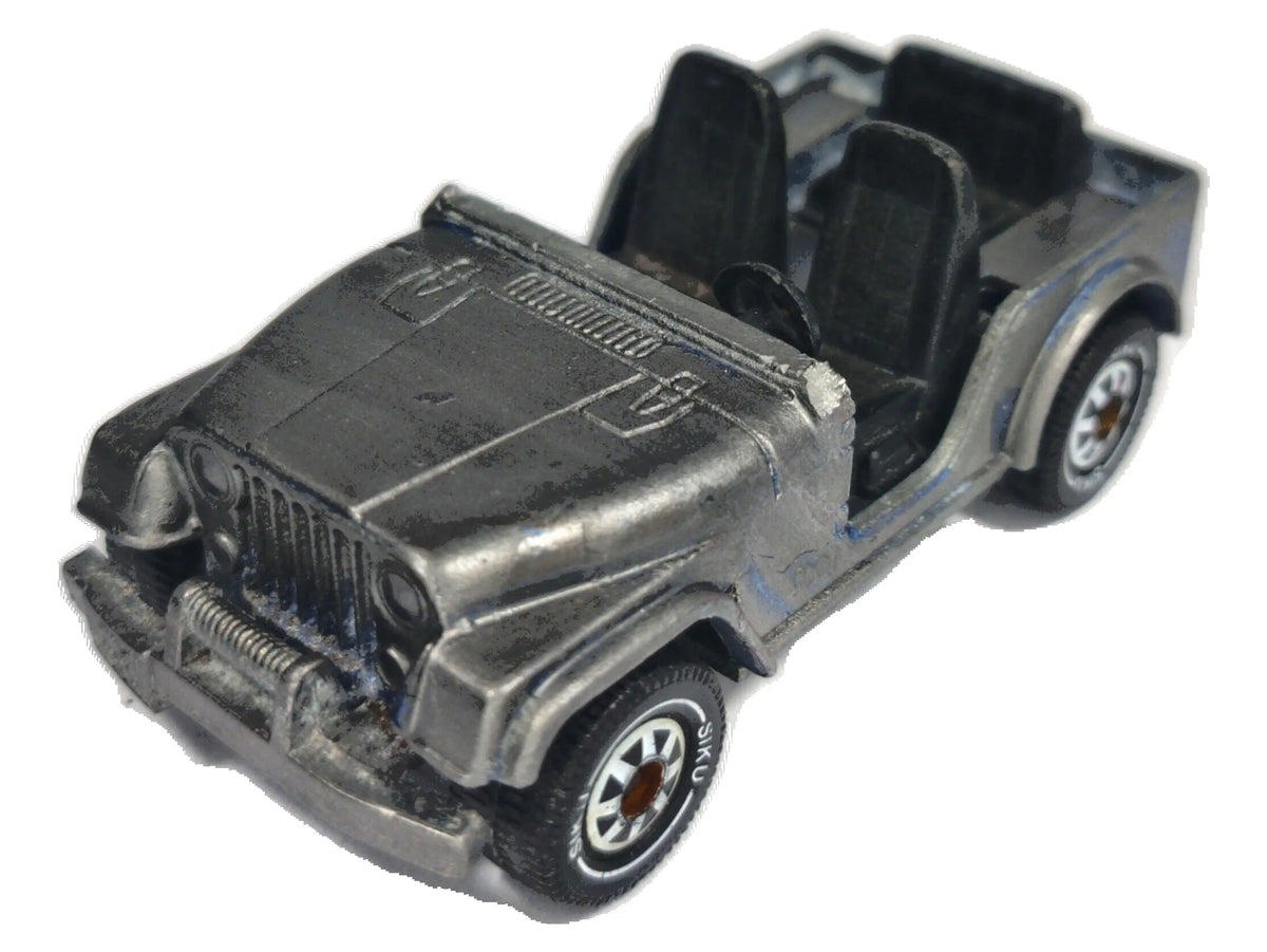 JEEP CJ-5, Siku, Made in W-Germany, Die cast 1053, Grafitowy 1:55, Resoraki